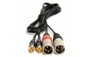 Cable 2 RCA macho - 2 XLR macho, 1,5 metros Accurate